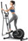 MERACH Crosstrainer für Zuhause, Ultraleise Elliptical Crosstrainer mit 16-stufiger Magnetwiderstand, Kardio Ellipsentrainer mit Pulssensor, LCD-Monitor, Tablet-Ständer, Leicht zu bewegen,bis zu 120KG
