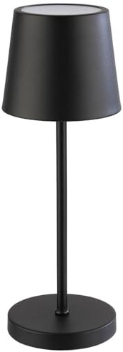 APS 17026 MERLE MINI Kabellose USB-C Tischleuchte, Fartemperatur und Helligkeit einstellbar, spritzwasssergeschützt IP 54, inkl. Dockinstation und Fernbedienung, schwarz