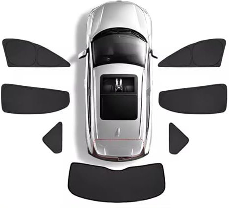 ljxwzh Parasol para ventanilla de Coche para Audi A4 B7 2006-2009, Juego de Cortinas Plegables para Visera Solar, Anti-UV,Black-Black-7pcs