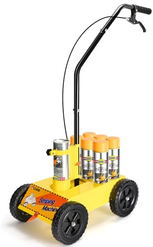 CAROD Striping Line Marking Machine, Parking Lot Striping Machine, Compatible with Professional Inverted Striping Spray Paint, Line Striper Machine for Fast and Accurate Marking, Yellow