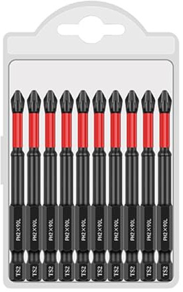 Juego de brocas magnéticas de alta dureza, súper fuertes, kit de brocas magnéticas resistentes, destornillador para taladro de impacto eléctrico (10 unidades - 90 mm)