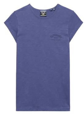 Superdry Damen Athletic Essential T-Shirt mit Noppenstruktur Mariner Marineblau 36