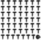 Lot de 50 vis à tôle Torx auto-taraudeuses M5 x 16 mm en acier inoxydable noir pour pare-chocs de voiture, arcs de roue