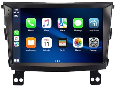 Android 14 pour DE Voiture Multimédia GPS Autoradio sans Fil Voiture Caméra Arrière 1080P 9'',Écran Tactile, Navigation GPS, Radio Bluetooth pour SsangYong LUVi Micro Tivoli 2015-2019