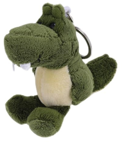 Taschenanhänger Damen, Krokodil Kuscheltier Schlüsselanhänger mit Legierung Ring, Weicher Füllung Bag Charm Plüsch, Niedliches Matching Keychain Krokodil Geschenk für Kinder Mädchen Rucksack 10 cm