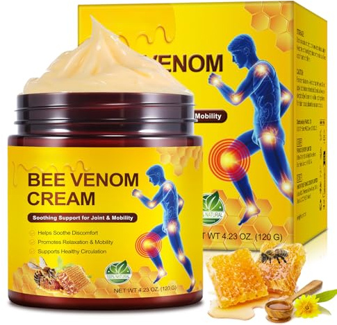Bienengiftsalbe für Gelenk- & Muskelmassage, wärmende Bienengift Massagecreme, schnell einziehende Bee Cream, nicht fettend, für Knie Schulter Rücken Handgelenk, 120 g
