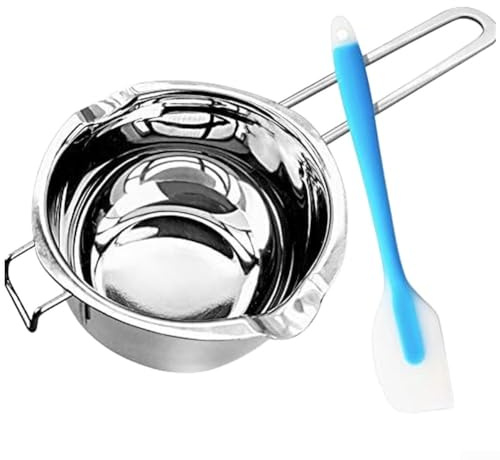 304 Stainless Steel Double Boiler Pot, 1000ML Melting Kit With Spatula For Home Kitchen And Restaurant Use Melting Chocolate Butter And Wax