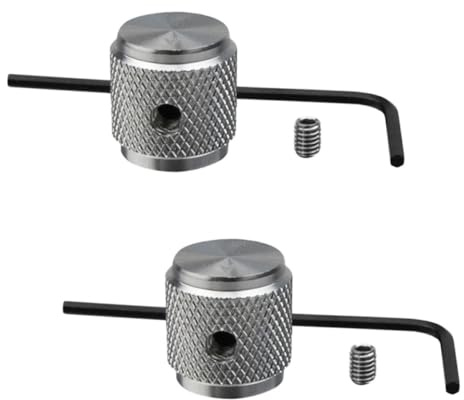 Mobestech 2 Satz Lautstärkeregler Potentiometer Drehknöpfe aus Zinklegierung in Silber Installieren Geeignet für E-gitarre und Bass Schaltkreis im Musikladen