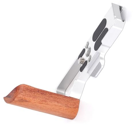 Schnellwechselplatte L-Platte mit Holzgriff für GR4 Kamera Holz Handgriff Kamera Stativ Platte Board Ersatz Ergonomischer Seitengriff