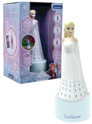 Lexibook, Frozen, Bluetooth-Nachtlicht-Lautsprecher, Blau, NS02FZLXB | Bluetooth-Lautsprecher, LED-Lampe, Blau