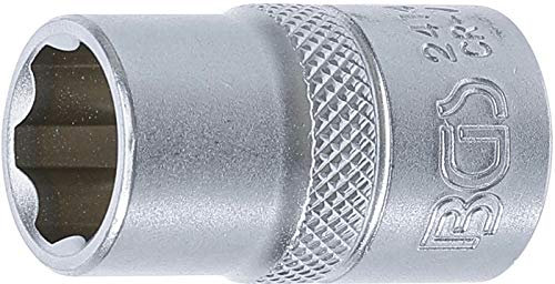 BGS 2414 | Steckschlüssel-Einsatz Super Lock | 12,5 mm (1/2) | SW 14 mm | Wellenprofil | CV-Stahl