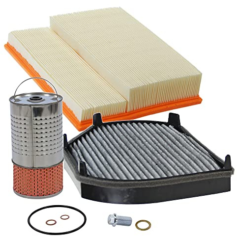 Inspektionspaket SET A 1x Ölfilter 1x Luftfilter 1x Innenraumfilter (Pollenfilter) mit Aktivkohle 1x Ölablass-Schraube 1x Dichtring für Ölablass-Schraube