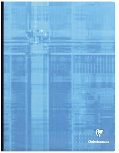Clairefontaine 69342C Lot de 5 Cahiers Brochures Dos Toilé - 24x32 cm - 192 Pages Petits Carreaux - Papier Blanc 90 g - Couverture Carte Pelliculée - Couleurs Aléatoires