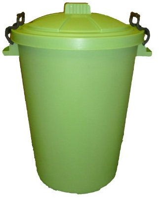 80/85 litre lime green garden/house/storage dustbin/bin(made in uk)