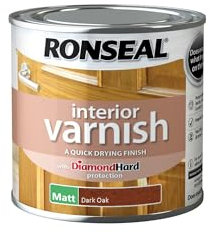 Ronseal RSLIVMDO250 250 ml Holzlack für innen, schnell trocknend, Eiche dunkel
