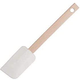 Fackelmann 32950 Maryse, espátula para Hornear, Madera, Marrón, 25 cm, Blanco