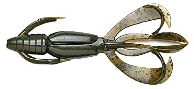 Keitech Crazy Flapper 3,6 Green Pumpkin PP. - 7 Stück - PVC-Material mit Tintenfischduft - Ideal für Texas Rig, Carolina Rig und Jig Trailer - Fischhaken