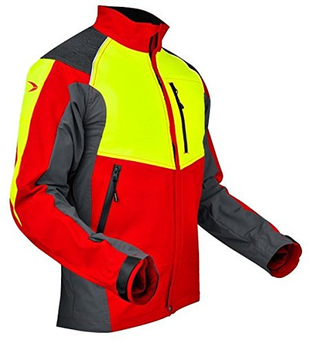 Pfanner 105544/XL Forstjacke Ventilation Größe XL in rot/gelb/grau