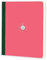 Flexbook Notizbuch Kladde patentierte flexible Bindung, Pink mit grüner Heftleiste 17x24cm