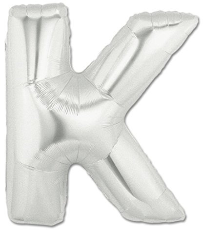 Riesenbuchstabe Folienballon 40/102cm | Silber #K