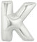 Riesenbuchstabe Folienballon 40/102cm | Silber #K