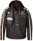 URBAN 5884 Chaqueta Moto Hombre en Cuero 58 Gents | Cazadora de Moto de Piel de Cordero | Armadura Removible para Espalda, Hombros y Codos Aprobada por la CE | Marrón | 3XL