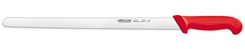 Arcos Serie 2900 - Box 6 Stück Schneidmesser Schinkenmesser - Klinge Nitrum Edelstahl 400 mm - HandGriff Polypropylen Farbe Rot (6 pcs)