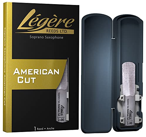 Légère Reeds - Soprano Saxophone Reed, American Cut, Strength 2.00 (SSA2.00) - Premium Synthetic Woodwind Reed