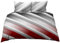 Gerald Wittmann 3 TLG. Bettwäsche 200x200 cm + 70x90 cm, Baumwolle Satin, Modern Weiß Grau Rot