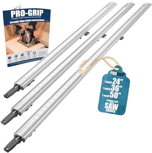 ProGrip Straight Edge Clamps Ideal for Cutting Large Sheets of Plywood and Dado Slots (All 3 Clamps 24, 36 and 50 inch)