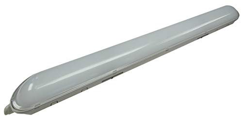 ChiliTec LED Deckenleuchte Feuchtraumleuchte mit Durchgang IP65 230V Wannen Leuchte - Beleuchtung Nass Raum Garage Carport Keller Neutralweiß - Länge 120cm