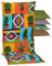 Beo Sitzkissen für Hochlehner/Hochlehner-Auflage: 120 cm x 52 cm x 7 cm (Kakteen-Muster)