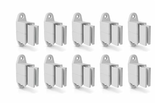 markiso® 10x Kurbelhalter für Rolladenkurbel [Made in Germany] Halterung für Markisenkurbel [3-teilig höhenverstellbar], Wandhalterung für Kurbeln mit Ø von 12-17mm |Grau