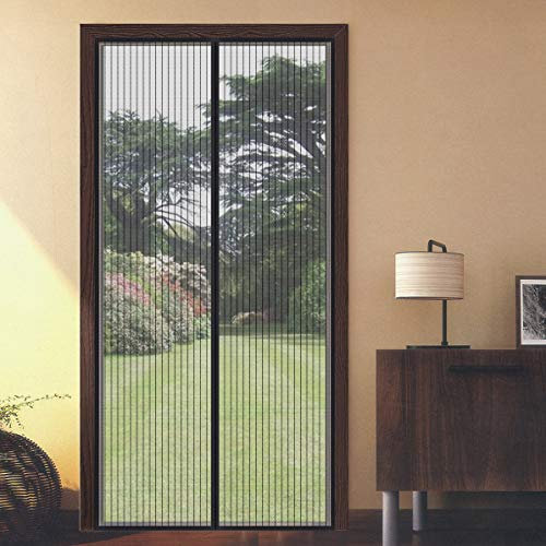 Magnetica per Zanzariera 130x250cm, Zanzariera Letto Chiudi Automaticamente per Porte di Soggiorno Camera da Letto Casa - Nero