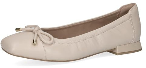 CAPRICE Women's 9-22104-42 Ballet Flats, Cream Perlato, 6.5 UK
