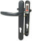 Anthracite Grey Hoppe 'Atlanta' Pair Handle 92PZ or 92mm Sprung Lever UPVC Door Set, PVC PVCu Centre to Centre fixings 122mm