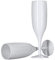 ProductPro 6 x White Plastic Reusable Prosecco Flutes 175ml Capacity
