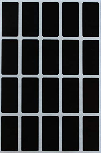 Royal Green Rectangle Sticker Black Colored File Stickers 4cm x 2cm (40mm x 19mm) - 1000 Pack | 1000 black rectangle labels for organizing, inventory, file folders, storage, and easy identification.