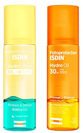 Fotoprotector ISDIN HydroLotion SPF 50 - Protector solar Corporal Bifásico, 200 ml + Fotoprotector ISDIN HydroOil SPF 30 - Protector solar corporal bifásico, 200 ml