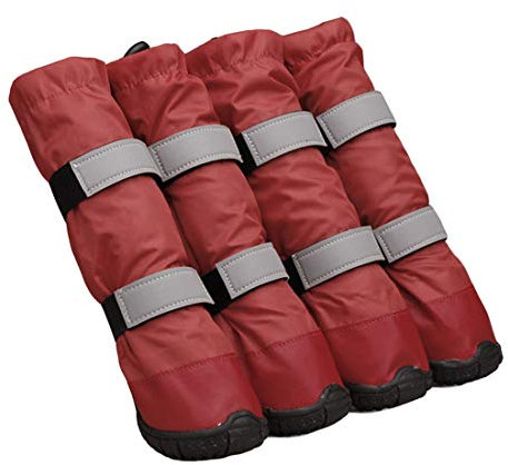 Stivali di Pioggia del Cane Riflettente Stivali, Peluche Zampa Protettore Scarpe Riflettenti Antiscivolo della Zampa dei Bottini Cura Scarpe per Cane di Grandi Dimensioni