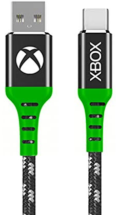 Numskull Cavo di ricarica originale per Xbox Series X USB Type-C in nylon intrecciato da 4 m, ricarica rapida e ricarica – compatibile con Nintendo Switch, Xbox Series S, PS5