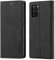 QLTYPRI Hülle für Samsung Galaxy S20 Plus, Vintage Matte Handyhülle mit Kartenfach Geld Slot Ständer PU Ledertasche TPU Bumper Flip Schutzhülle Kompatibel mit Samsung Galaxy S20 Plus - Schwarz