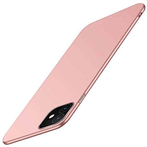 Tybiky iPhone 11 Pro Max Hülle Matte PC Schutzhülle Ultra Dünn Hardcase Minimalist Schutz hüllen Tasche Stoßfest Schale Anti Scratch Bumper Handyhülle Case Cover für iPhone 11 Pro Max, Roségold