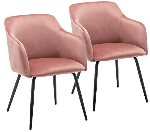 Marchio Amazon - Movian Brado - Set di 2 sedie da soggiorno, rosa