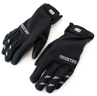 Contec Fahrrad Handschuhe - Frigid TR - Schwarz, Grau, Touchscreen fähig, Silikondruck für Guten Grip, Innenhandpolsterung, Frotteedaumen, E-Bike, S, M, L, XL, XXL, Größe:M