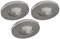 Trango 3er Set 6729IP65-039MOSD IP65 Außen LED Einbaustrahler aus ALU gebürstet inkl. 3x 5W 3-Stufen dimmbar 3000K warmweiß Ultra Flach LED Modul Bad Einbauleuchte, Dusche Deckenlampe