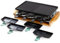 DOMO DO9246G - Bambus-Raclette-Grill - 1200W - 3 Ebenen - 8 Personen - Edelstahl-Heizelement