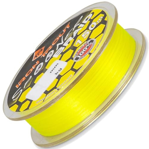 Iron Trout Spooner Braid - 150m Forellenschnur, Durchmesser/Tragkraft:0.04mm / 2.2kg, Sänger Farbe:Gelb