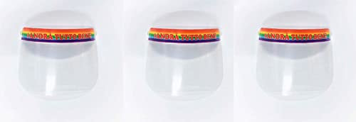 TEMPO DI SALDI Tre Visiere Protettive Arcobaleno Integrale Policarbonato Trasparente Regolabile, Regular