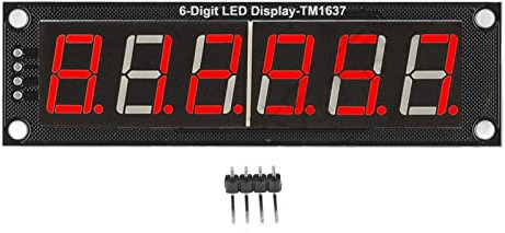 LED-Digitalanzeigeröhre 0,56 Zoll 6-Bit-7-Segment-TM1637-Leiterplatte LED-Uhranzeigemodul-Bildschirmtreiber mit rotem Licht 3 Pins Verbindung zu Digital IO, Digitales Röhrenanzeigemodul 6-stellig